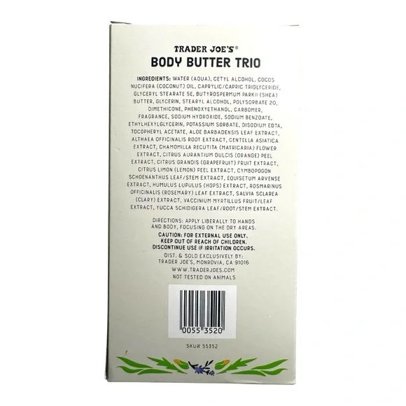 NEW Trader Joe’s Body Butter Trio scented lotion set lavender gardenia santal - Picture 3 of 7
